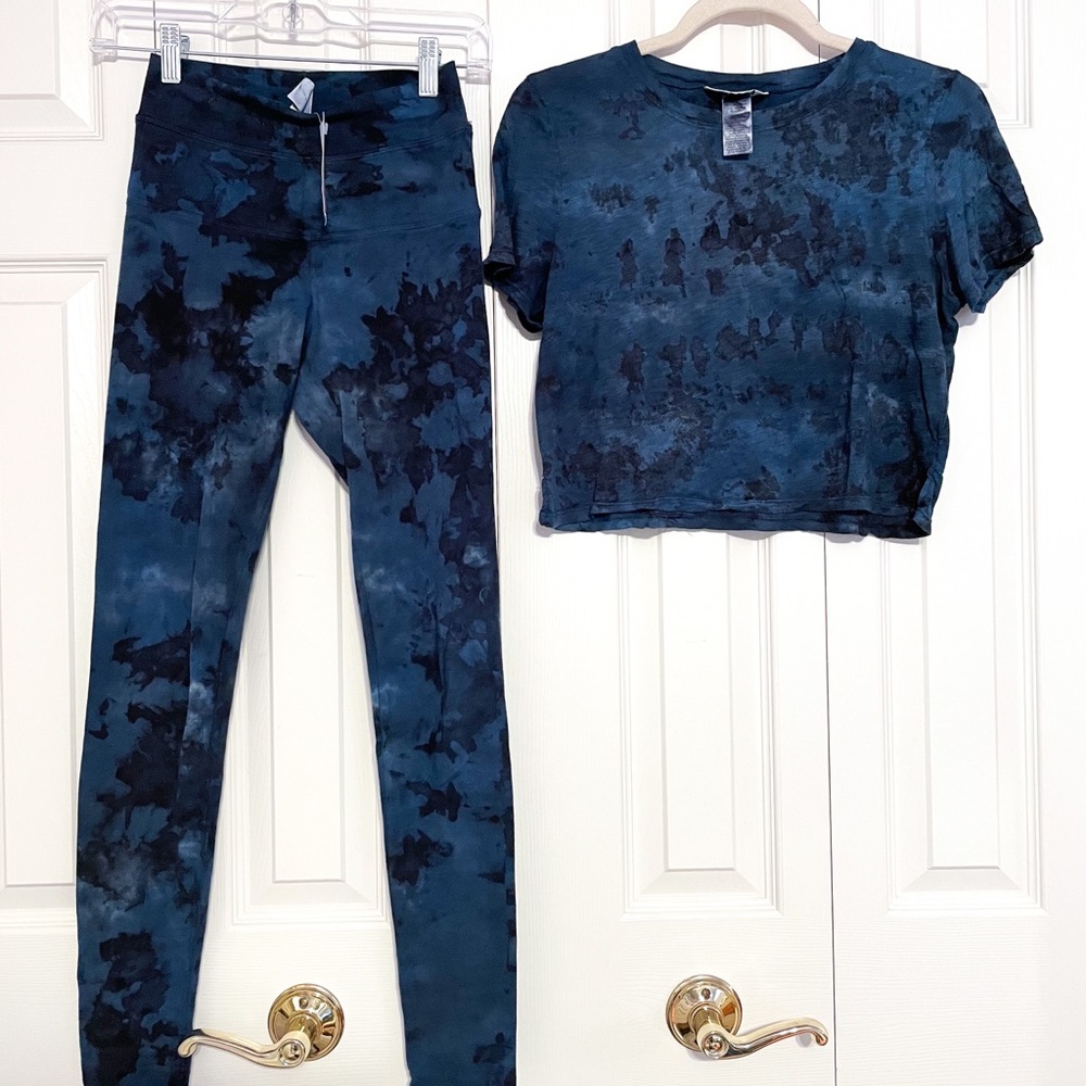 Hard Tail tie dye Leggings + Cropped T-shirt Set